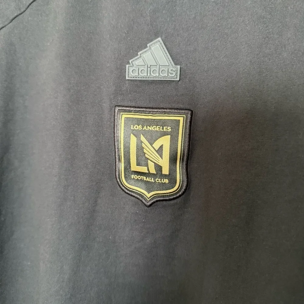Adidas LA Los Angeles Football Club LAFC T-Shirt Soccer Black Mens Sz M Cotton